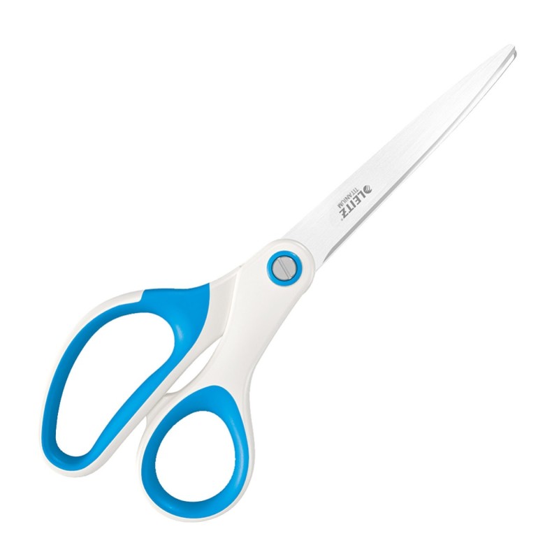 Leitz Ciseaux WOW pour droitiers aux bouts ronds - Longueur 21 cm - Bleu