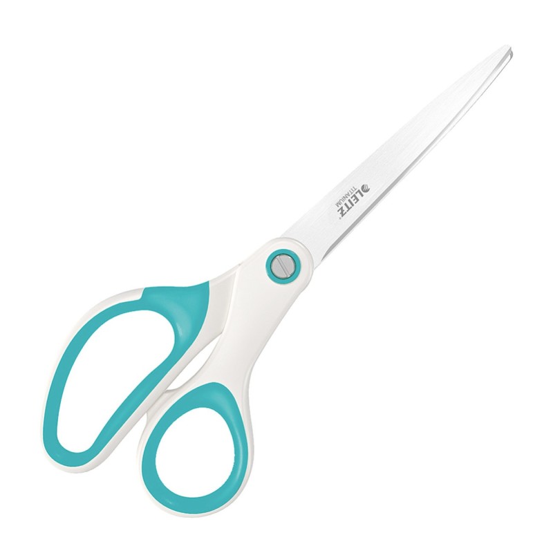 Leitz Ciseaux WOW pour droitiers aux bouts ronds - Longueur 21 cm - Menthe
