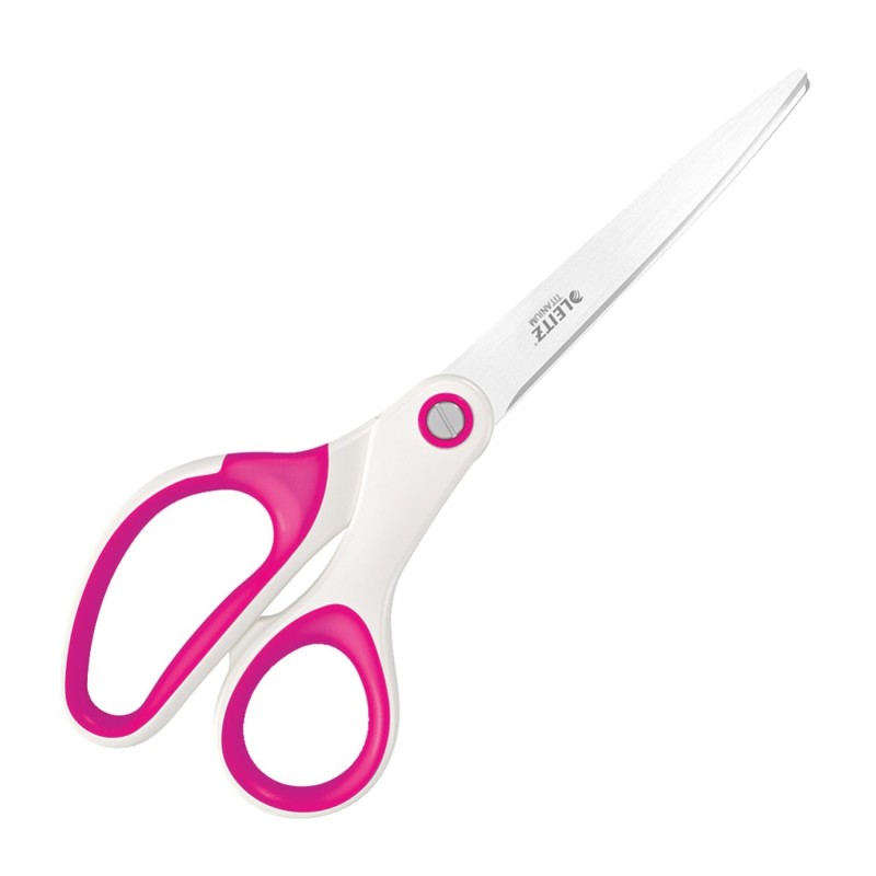 Leitz Ciseaux WOW pour droitiers aux bouts ronds - Longueur 21 cm - Rose