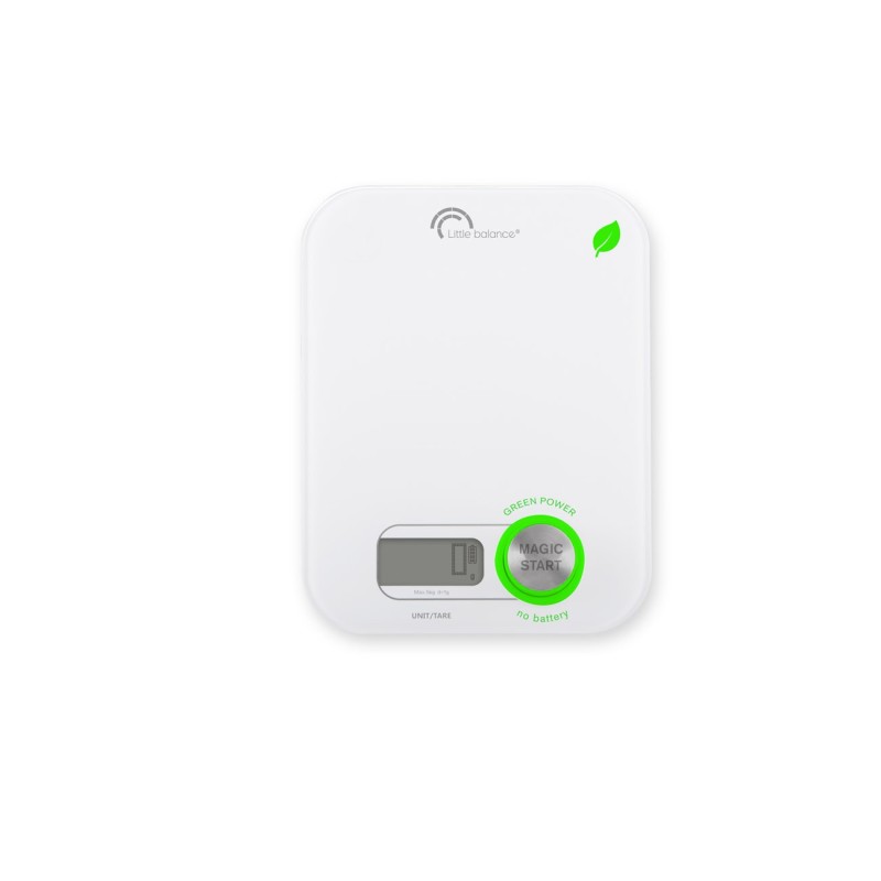 Little Balance Pèse-lettres Green Power sans piles - 5 kg - Blanc