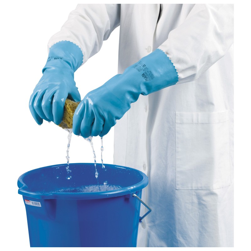 Mapa Gants Jersette 300 Protection chimique Latex - Bleu - Taille 6
