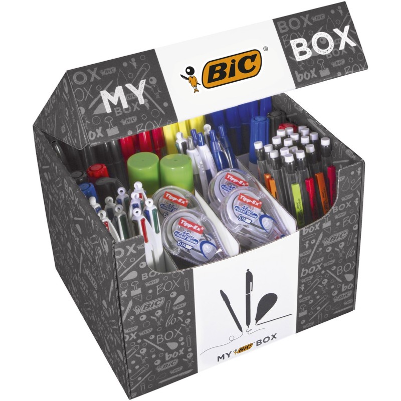 My BIC Box produits d'écriture et de correction - Boîte de 124 éléments