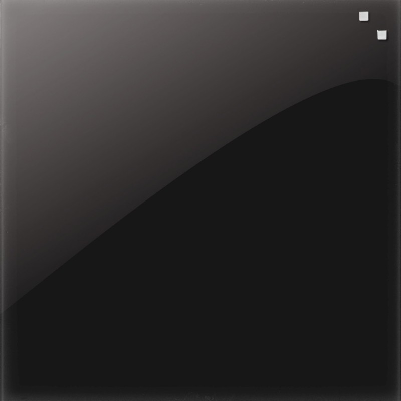 Naga Tableau verre trempé Square - Surface magnétique - L.45 x H.45 cm - Noir