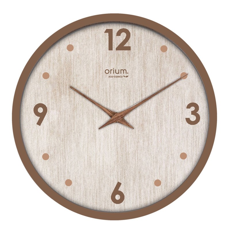 Orium Horloge murale eco-conçue Naturalis silencieuse - Coloris Cappuccino