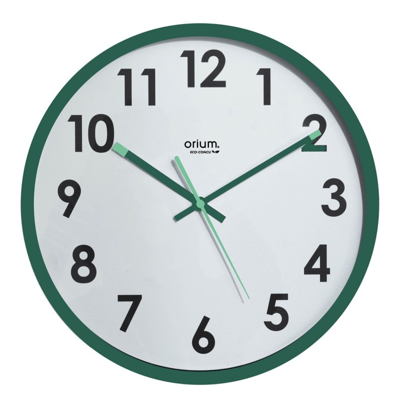 Orium Horloge murale eco-conçue Naturalis silencieuse - Vert