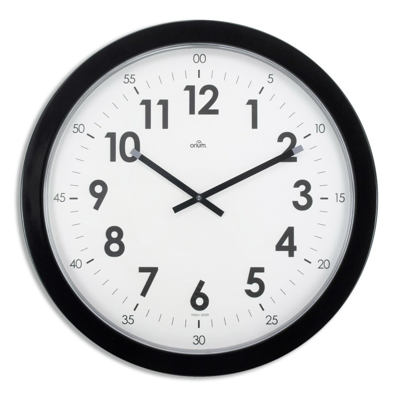 Orium Horloge murale géante Imperia à quartz silencieux - Noir