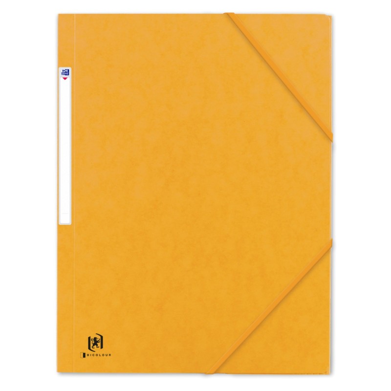Oxford Chemise 3 rabats Bicolor Recyc+ A4 élastique couverture carte jaune