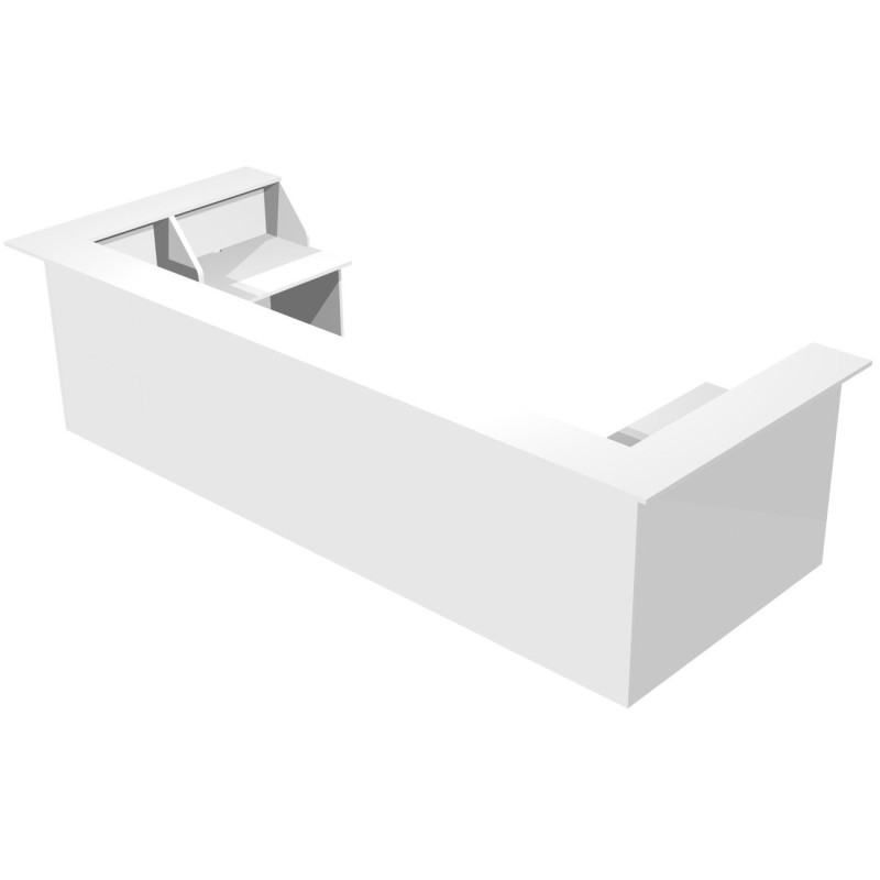 Pack Banque d'accueil Ola - 2 x Angles 90° + 2 x Modules hauts L.120 cm + 2 x Modules hauts L.80 cm - Blanc