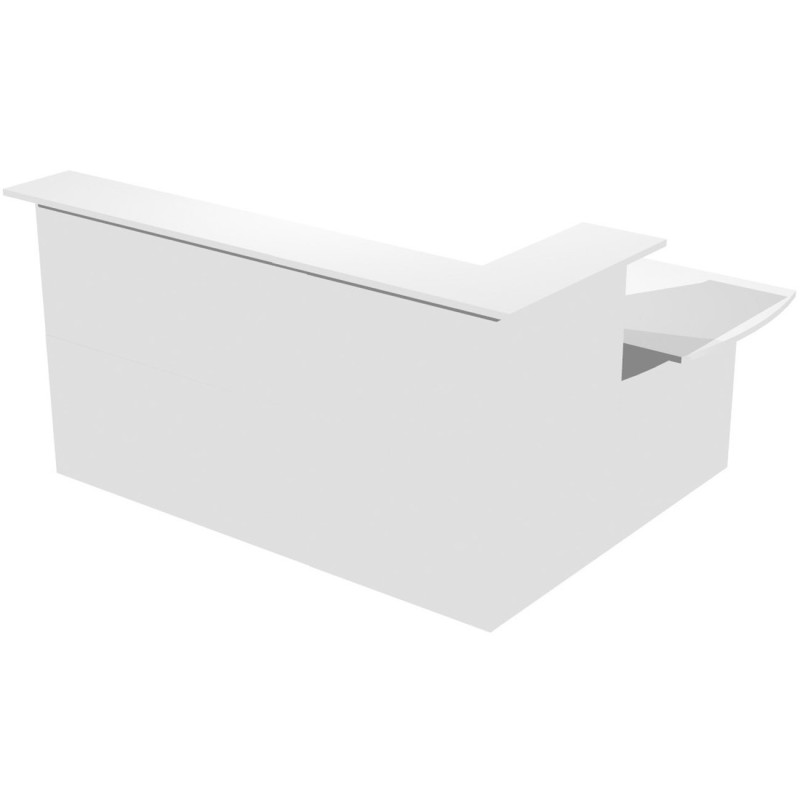Pack Banque d'accueil Ola - Angle 90° + Module haut L.120 cm + Module haut L.80 cm + Module bas L.80 cm - Blanc