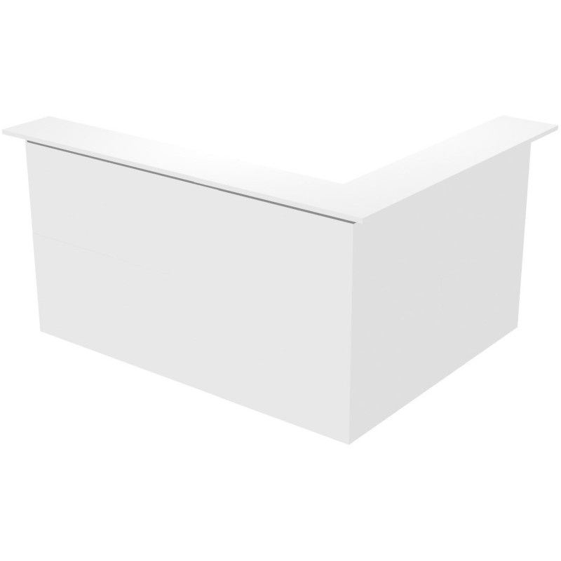 Pack Banque d'accueil Ola - Angle 90° + Module haut L.120 cm + Module haut L.80 cm - Blanc
