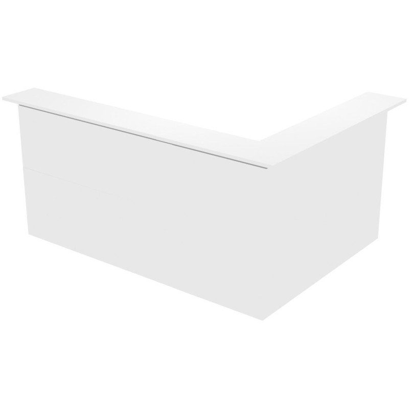 Pack Banque d'accueil Ola - Angle 90° + Module haut L.140 cm + Module haut L.80 cm - Blanc