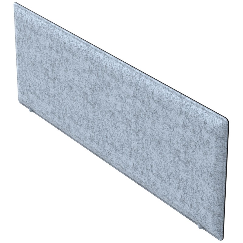 Panneau-Ecran Acoustique Moody pour Bureau L. 140 x l. 40 cm - PET recyclé Bleu Azur - Fixation Blanche