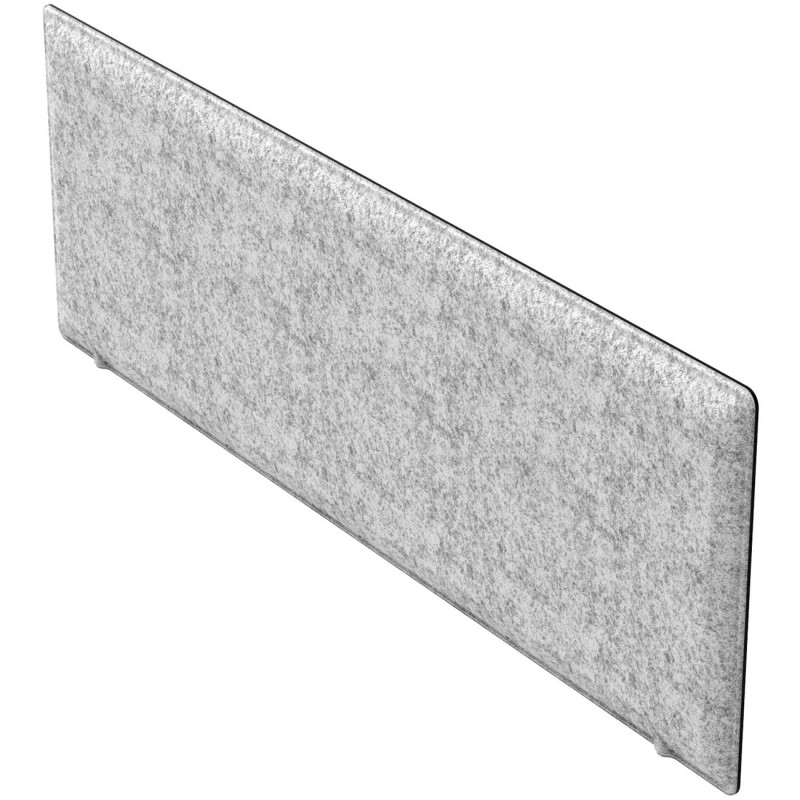 Panneau-Ecran Acoustique Moody pour Bureau L. 140 x l. 40 cm - PET recyclé Gris Clair - Fixation Blanche