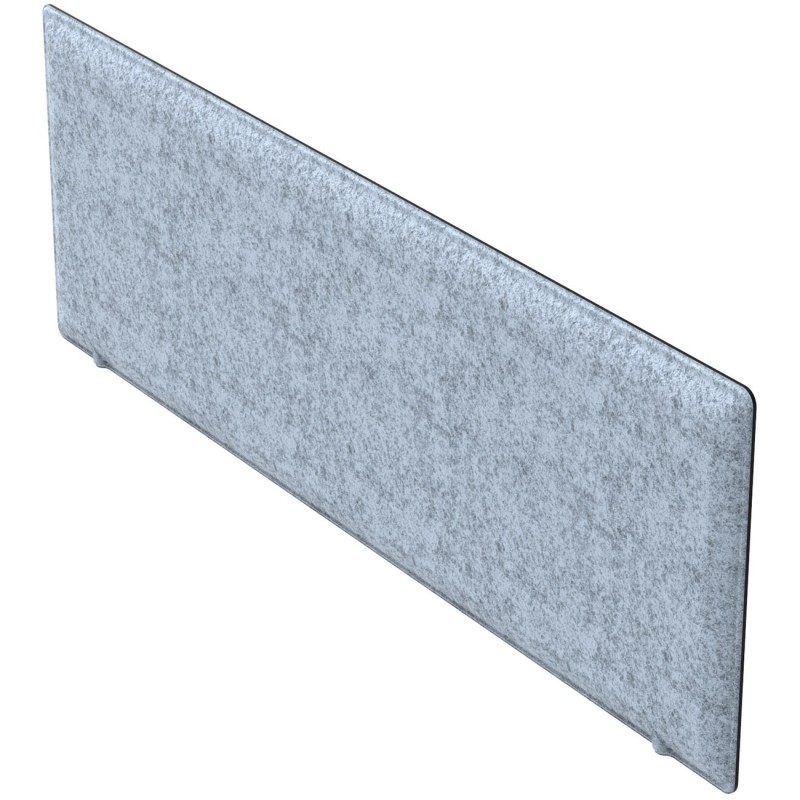 Panneau-Ecran Acoustique Moody pour bureau L. 160 x l. 40 cm - PET recyclé Bleu Azur - Fixation Blanche