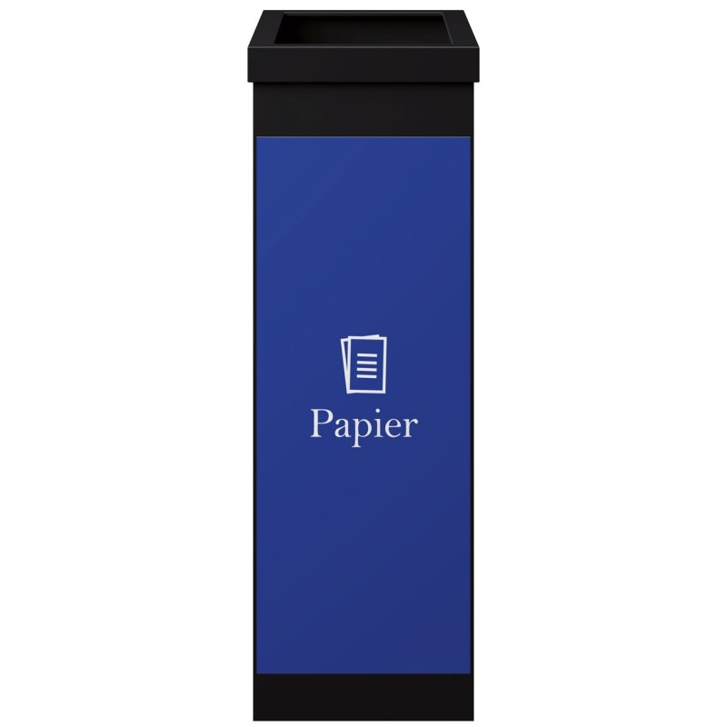 Paperflow Poubelle de tri sélectif pour le recyclage du papier - 60L - Bleu corps Noir