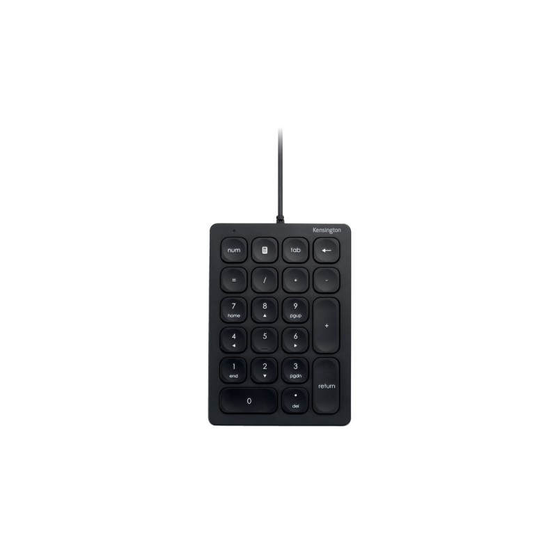 Pavé numérique 21 touches filaire USB-A Kensington - Touches réactives et silencieuses - Noir