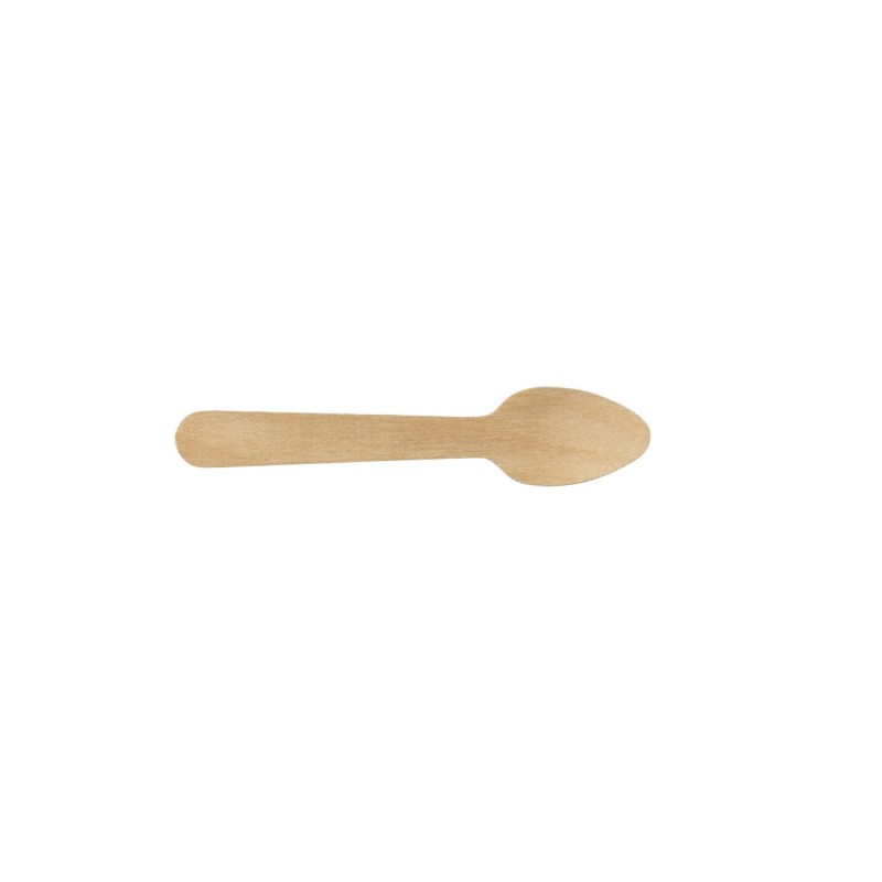 Petites cuillères en bois L. 11 cm - Lot de 100