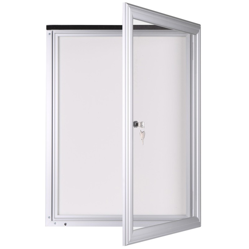 Planorga Vitrine d'éxterieur Reverso 4 feuilles - Cadre aluminium - Porte battante