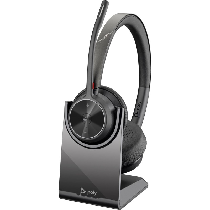 Poly Voyager 4320 USB-C Teams Stéréo - Casque sans fil Bluetooth avec socle de charge - Noir