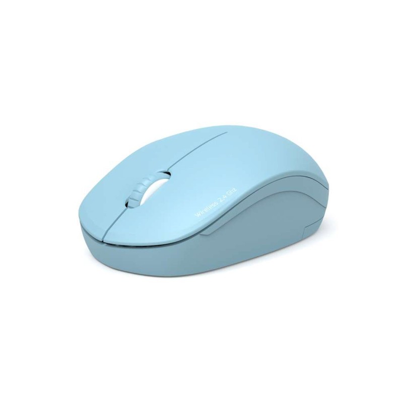 Port Connect Souris sans fil ultra compact + Dongle USB-C & USB-A - Azur
