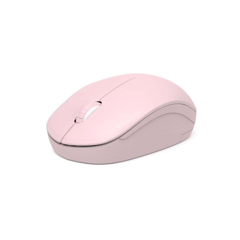 Port Connect Souris sans fil ultra compact + Dongle USB-C & USB-A - Blush