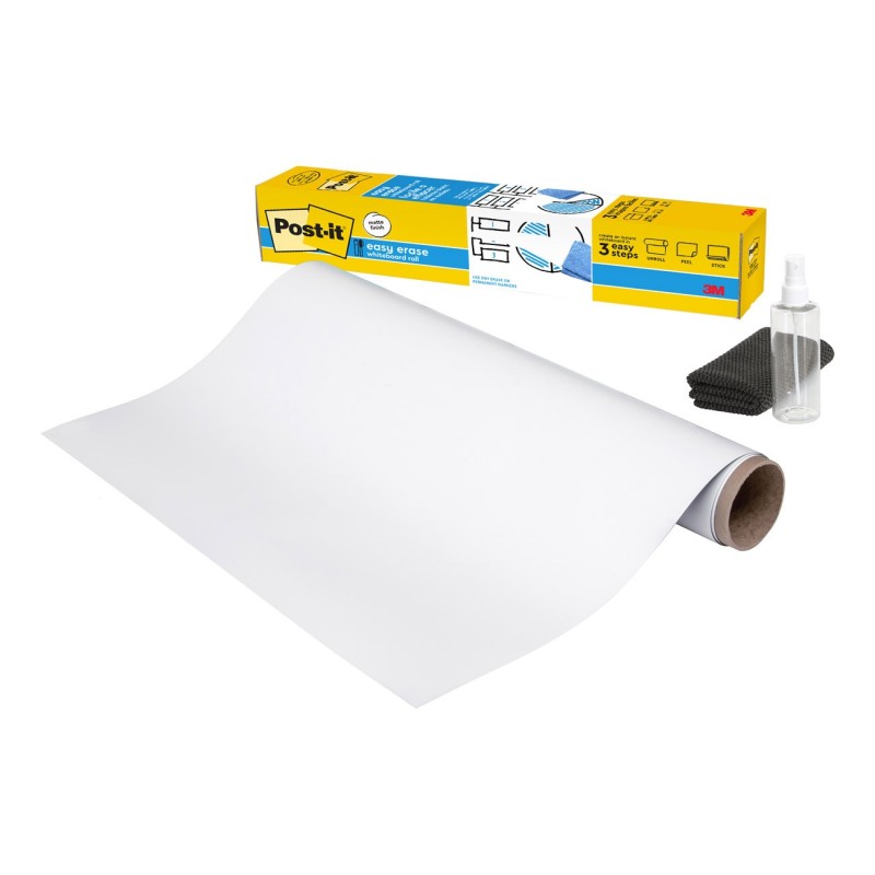 Post-it Easy Erase Film tableau blanc adhésif en rouleau - L.61 x H.92 cm