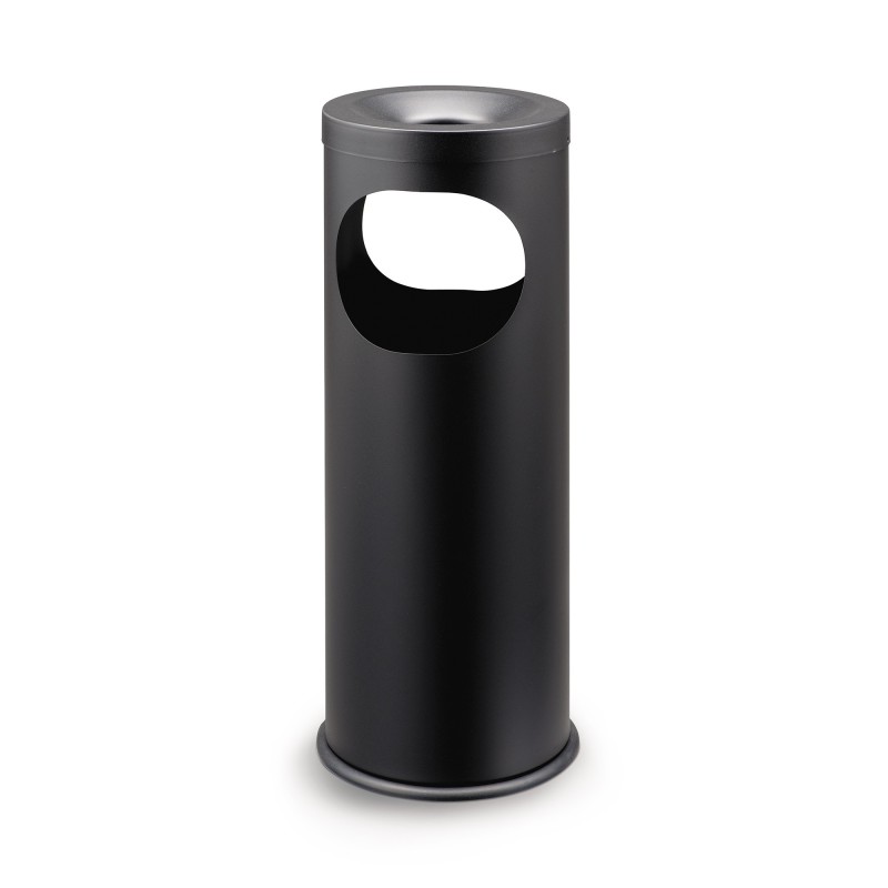 Poubelle cendrier étouffoir 19 L / 2 L - Noir