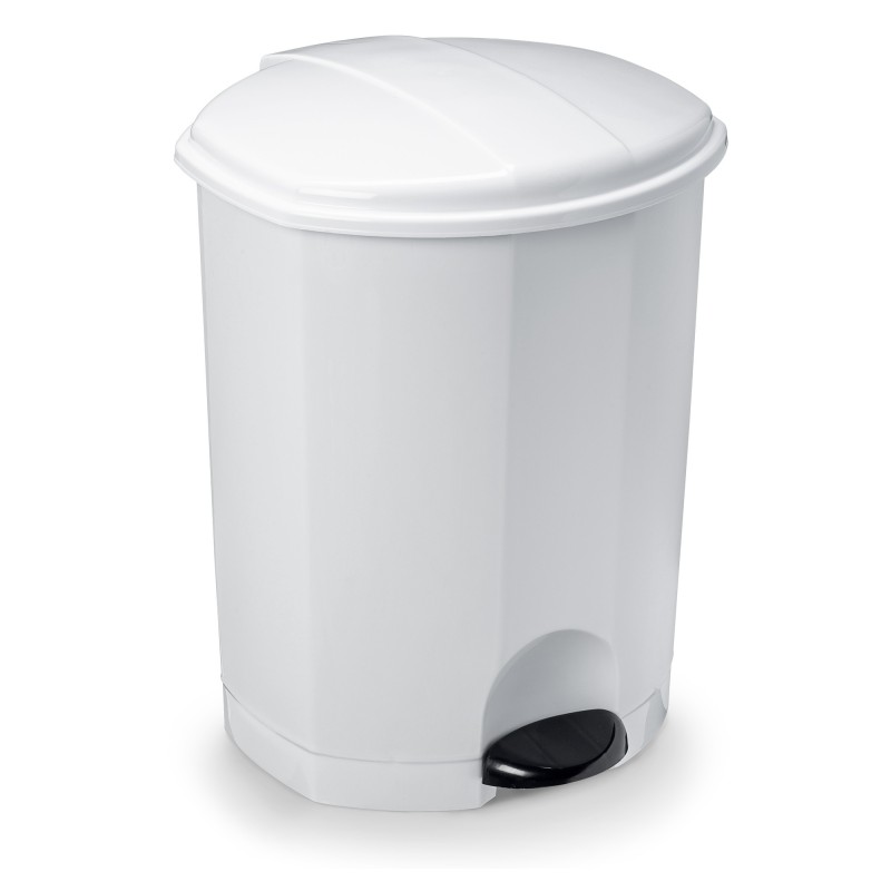 Poubelle sanitaire à pédale 18 L - Blanc