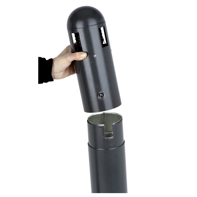 Probbax Cendrier tube d’extérieur à fixer avec liner - 3L