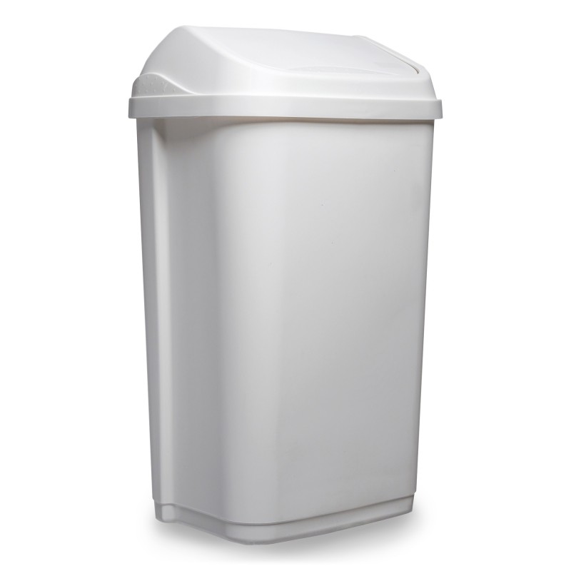 Probbax Poubelle sanitaire standard en plastique 50 L - Blanc