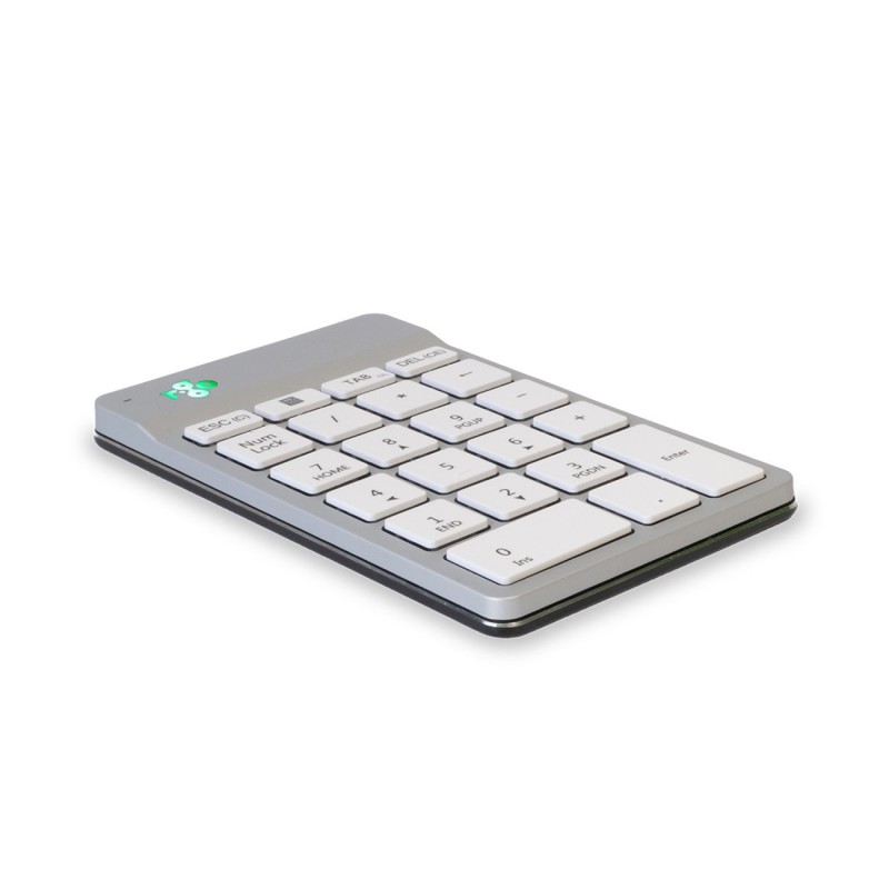 R-Go Tools Numpad Break - Pavé numérique ergonomique déporté - Sans fil Bluetooth - Blanc