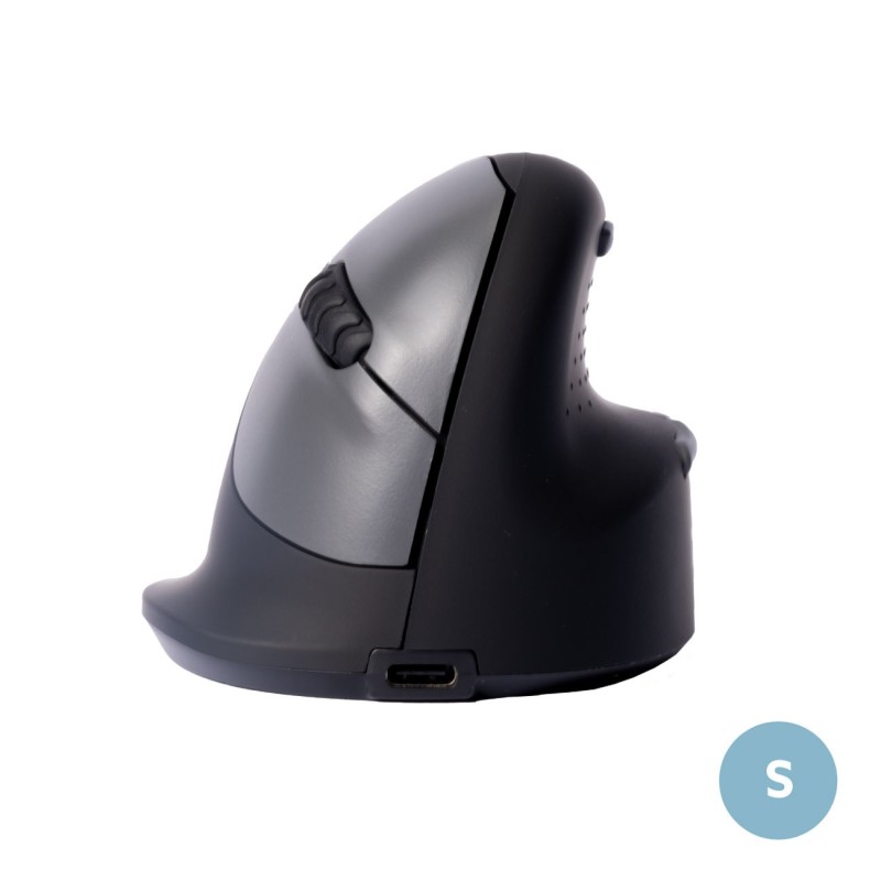 R-Go Tools Souris ergonomique verticale sans fil droitier R-Go HE Break - Taille S - Noir et Gris