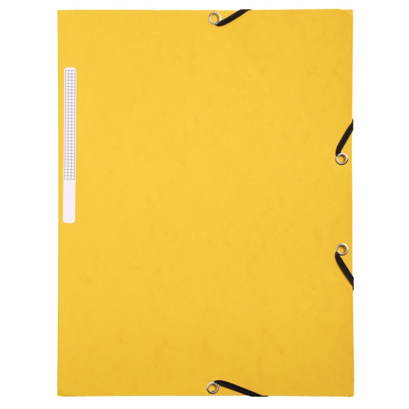 RAJA Chemise à élastiques 3 rabats Format 24 x 32 cm - Jaune
