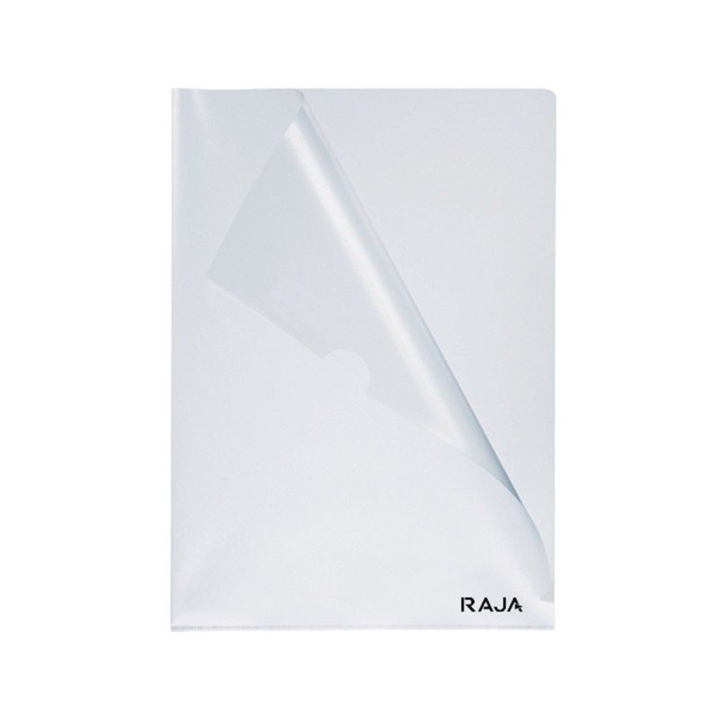 RAJA Pochettes coin A4 polypropylène lisse 10/100 - Paquet de 100