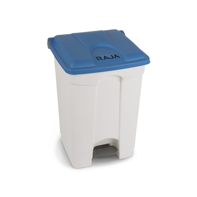 RAJA Poubelle à pédale en plastique 45L bleu