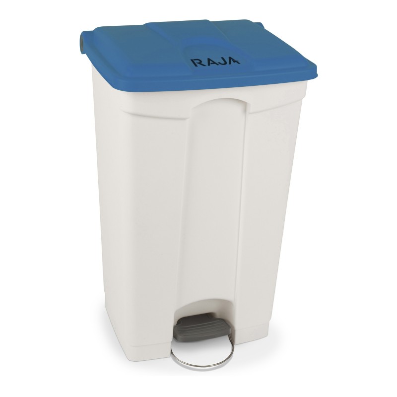 RAJA Poubelle à pédale en plastique 90L bleu