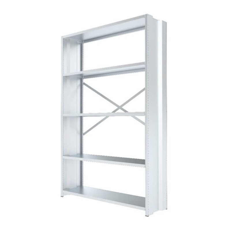 Rayonnage archive de bureau Smart - H.200 x L.100 cm - Elément Départ - Gris clair