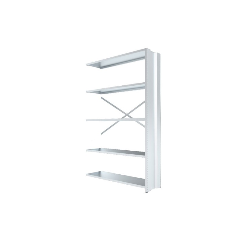 Rayonnage archive de bureau Smart - H.200 x L.100 cm - Elément Suivant - Gris clair