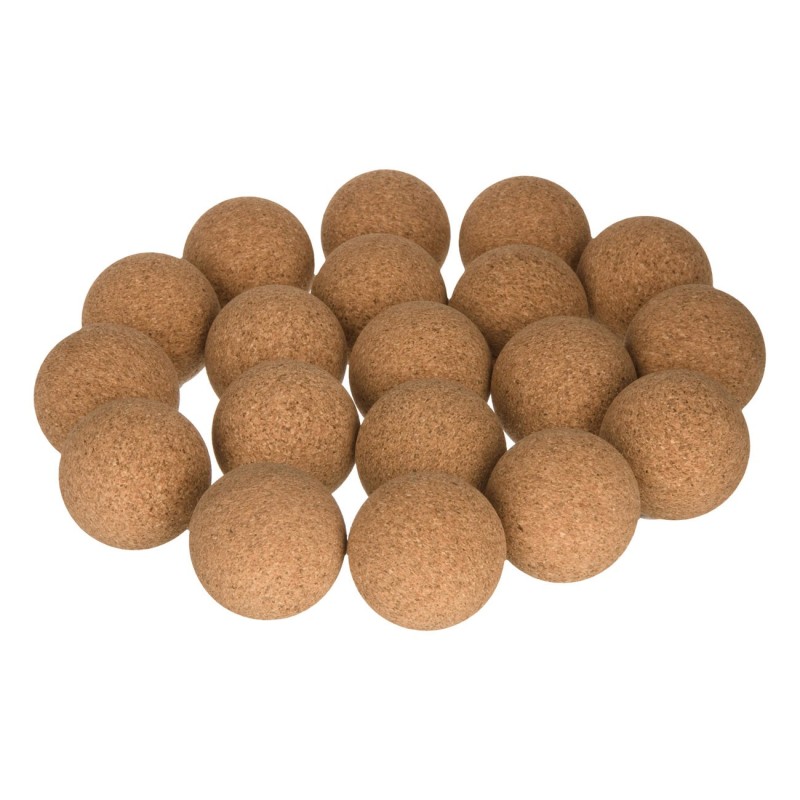 René Pierre Balles pour baby-foot en liège brut - Lot de 10