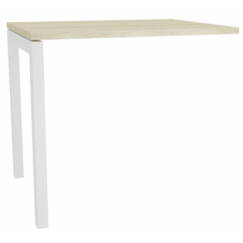 Retour de bureau Eminence - L.80 x P.60 cm - Plateau Chêne canadien - Pieds Blanc