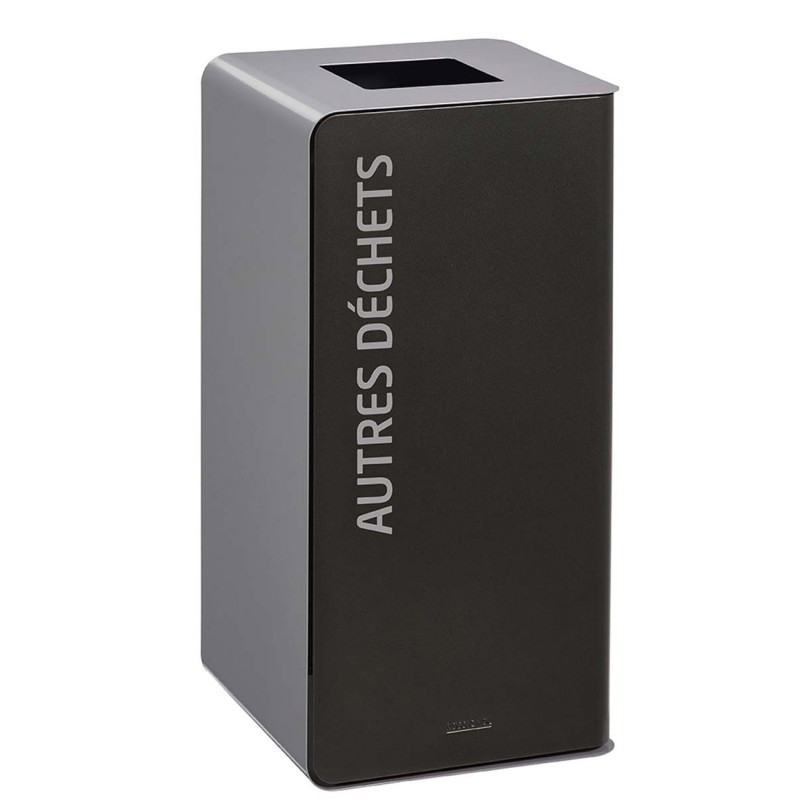 Rossignol Poubelle de tri sélectif Cubatri autres déchets - 40L - Gris corps Noir