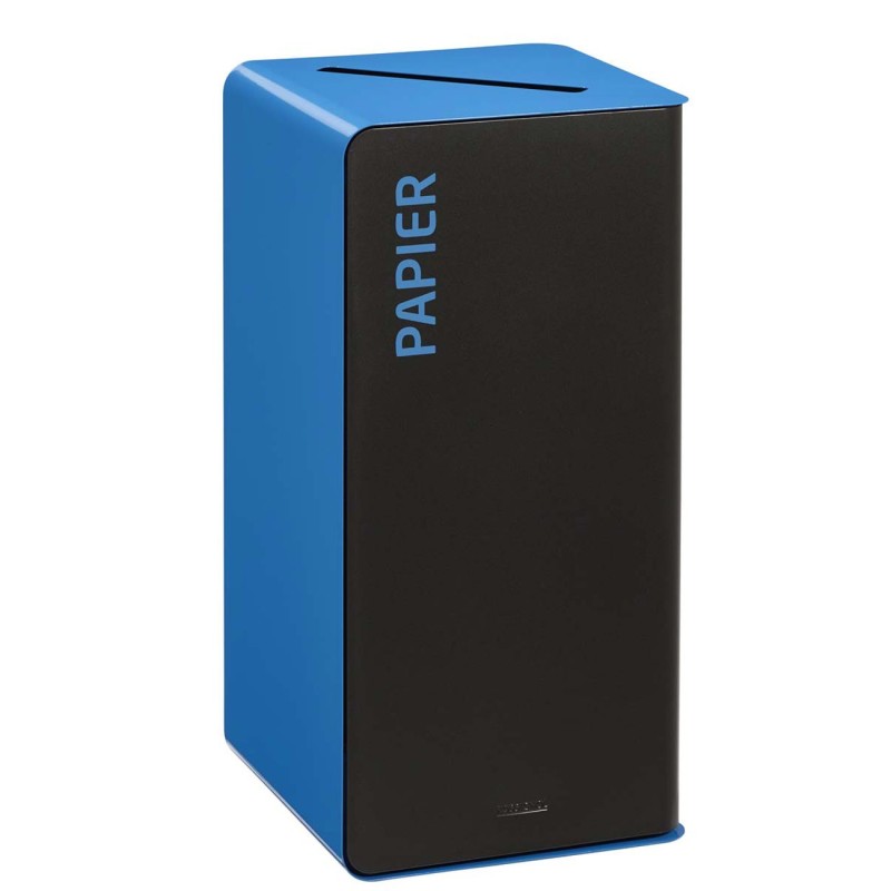 Rossignol Poubelle de tri sélectif Cubatri papier - 40L - Bleu corps Noir