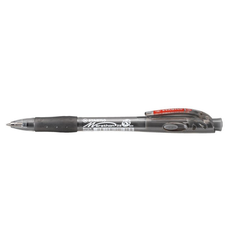 STABILO marathon Stylo bille rétractable pointe moyenne - Noir
