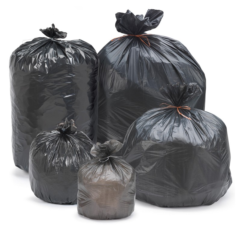 Sac poubelle économique 130L noir - Lot de 200