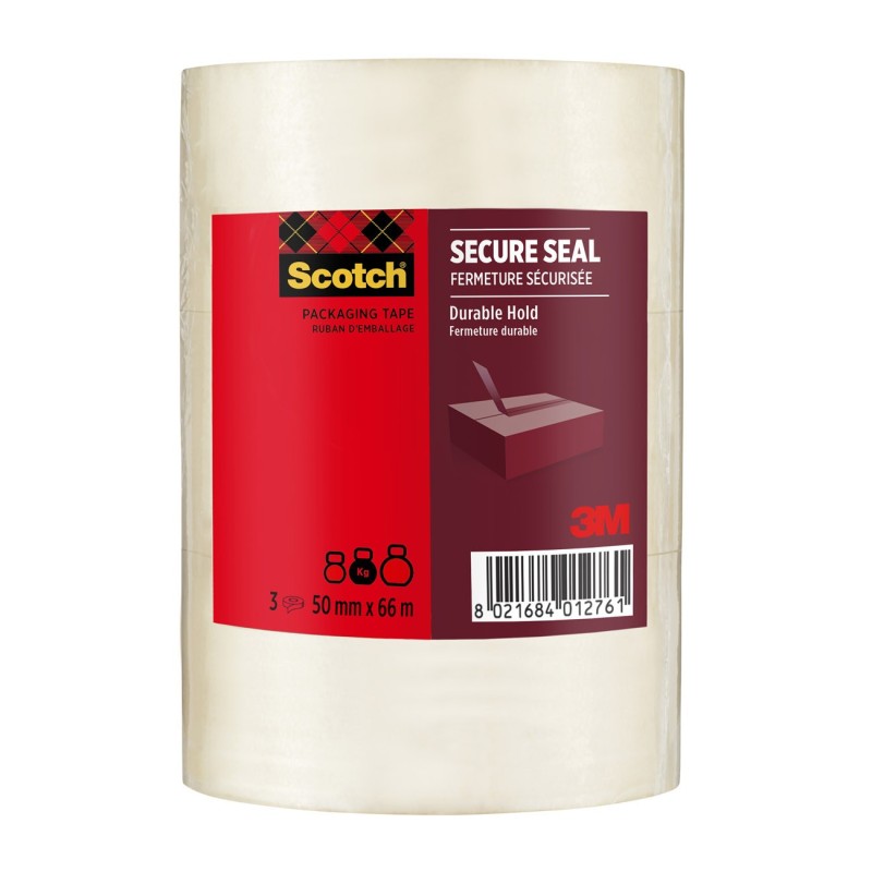 Scotch Heavy Ruban adhésif d'emballage polypropylène 57 microns 50mm x 66m Transparent - Tour de 3