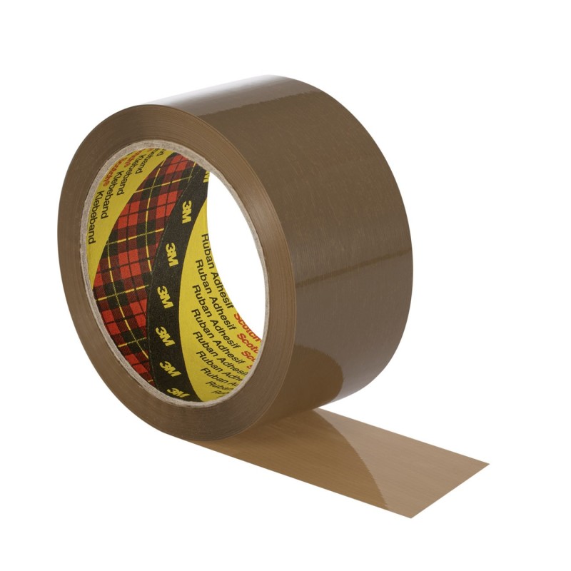 Scotch Ruban adhésif d'emballage 371 en polypropylène 28 microns - 48 mm x 100 m - Havane