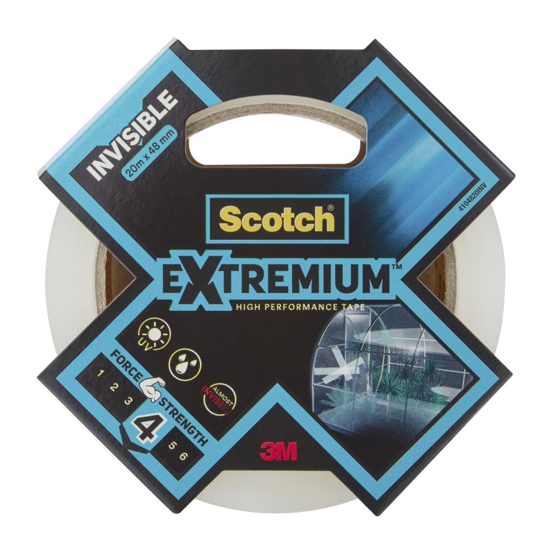 Scotch extremium invisible ruban adhésif toilé rouleau 48 mm x 20 m - Transparent