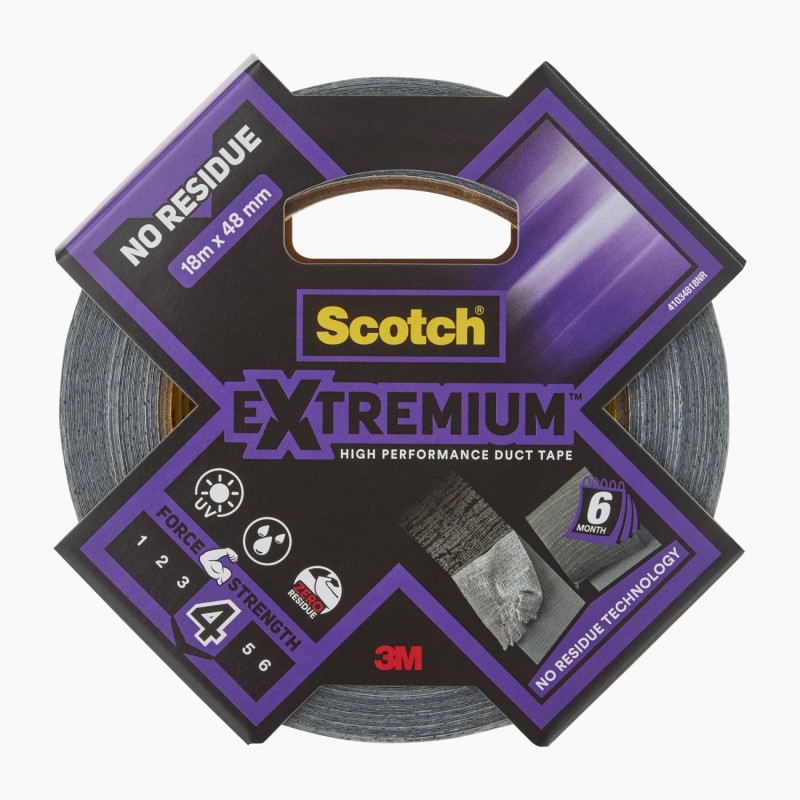 Scotch extremium no residue ruban adhésif toilé rouleau 48 mm x 18 m - Anthracite