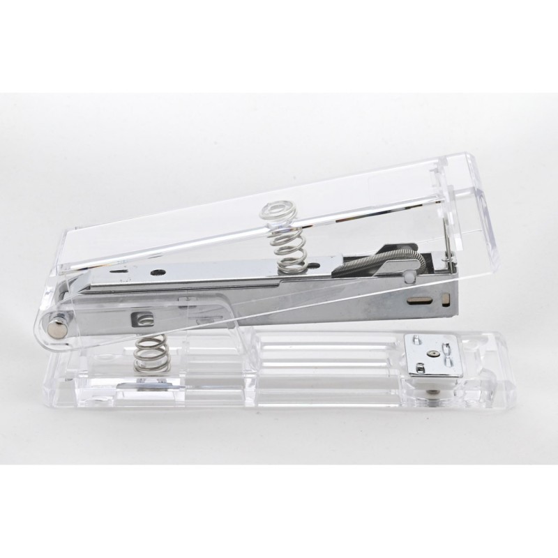 Seco Agrafeuse de table - Corps transparent, mécanisme coloris argent