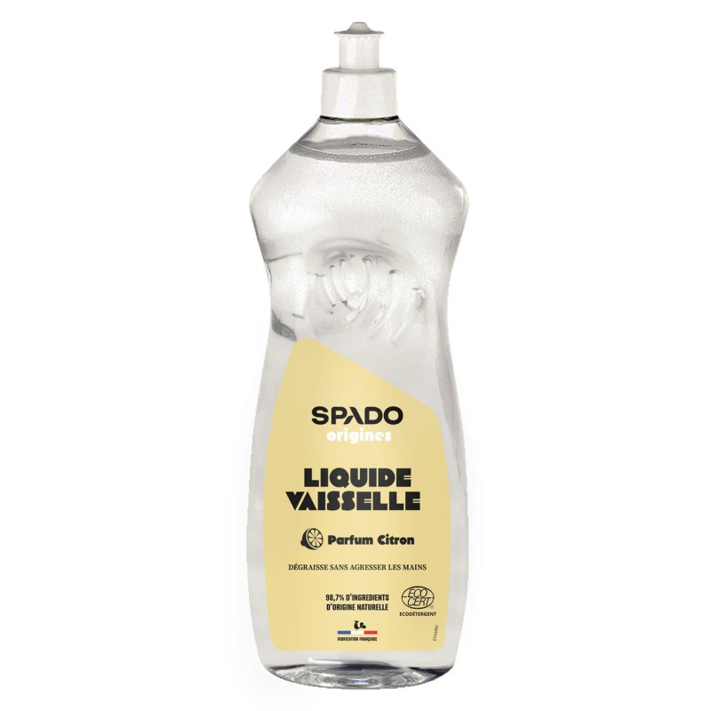 Spado Liquide vaisselle naturel - Parfum citron - Flacon 1 L